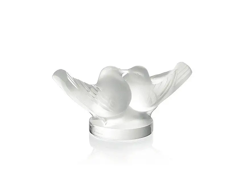 Lalique 2 Lovebirds Scultura Grande – Oggetto Decorativo