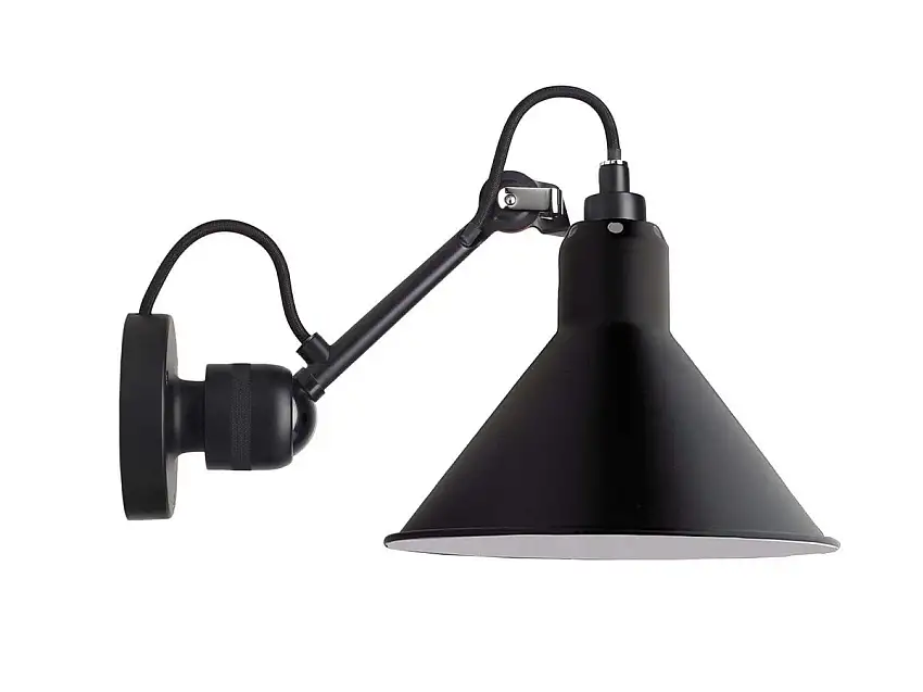 DCWéditions N°304 Lampada da Parete Nera - Paralume conico