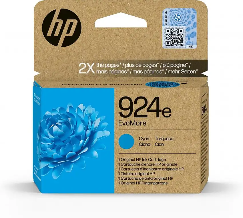 HP Cartuccia di inchiostro ciano originale 924e EvoMore cod. 4K0U7NE
