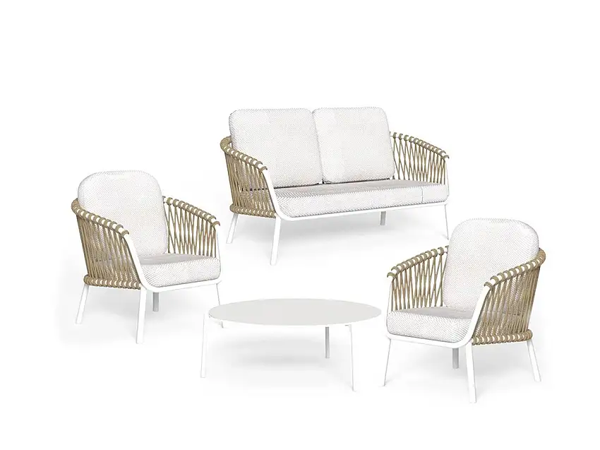 Talenti Abel Set di Arredi da Esterni - Bianco / Beige
