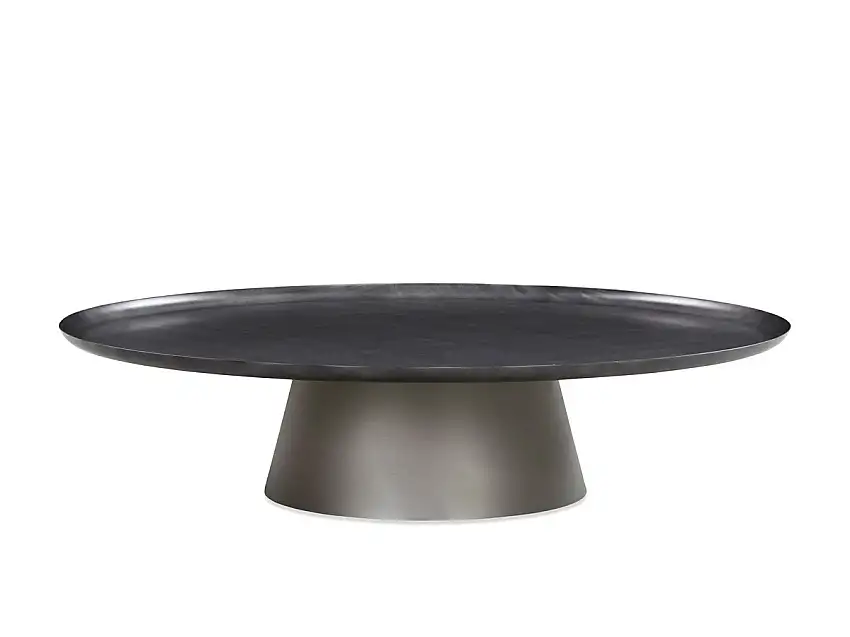Cattelan Italia Amerigo Tavolino - Ø 118x38 Grigio Spazzolato