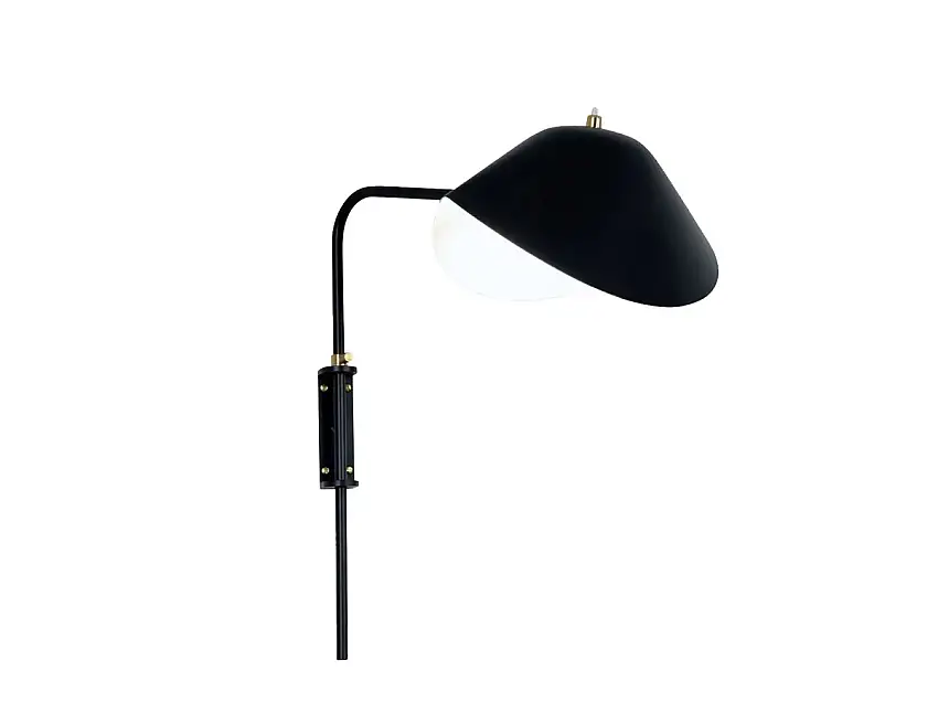 Serge Mouille Antony Lampada da Parete Nera - US 110V