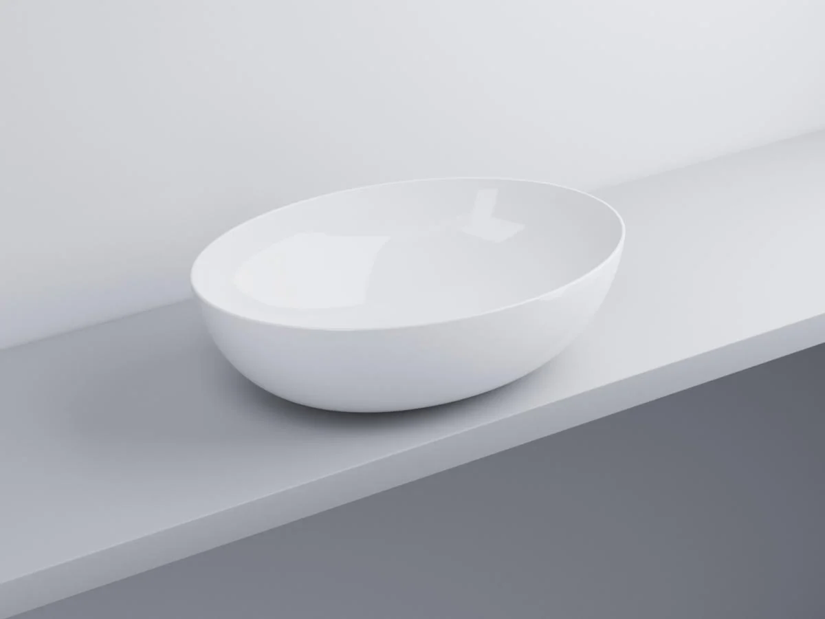 Cielo Bacinella Eco 62 Lavabo d'Appoggio - Bianco Lucido