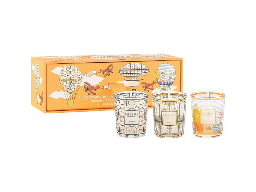 Baobab Collection Brussels-Roma-Saint Tropez Trio Travel Candele