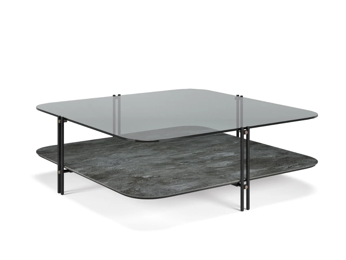 Cattelan Italia Biplane Tavolino- 122 cm Vetro fumé / GFM73