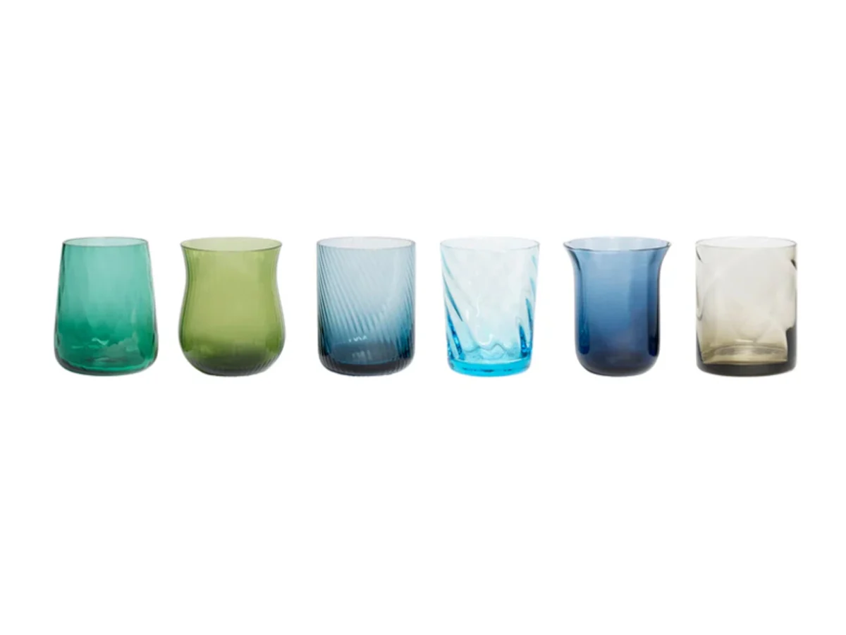 Bitossi Home Diseguale Nuance Blu/Verde Tumbler - Set di 6 bicchieri