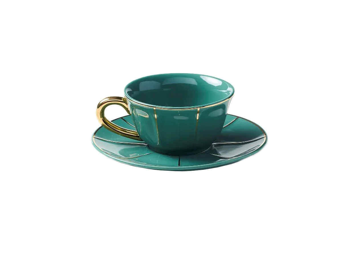 Bitossi Home Vintage Tazza da tè con piattino - Verde