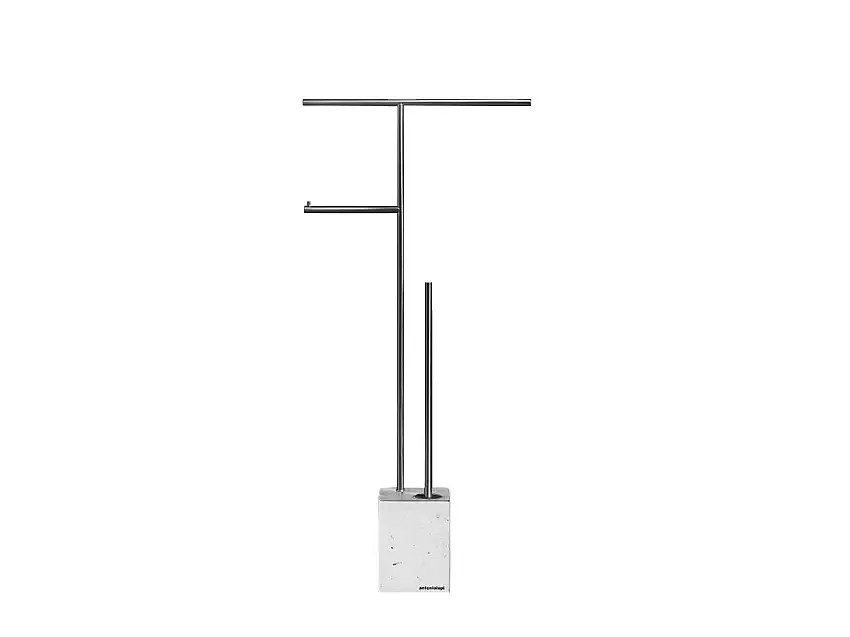 Antoniolupi Biviocombi Piantana Set 3 Pezzi - Marmo di Carrara / Acciaio satinato