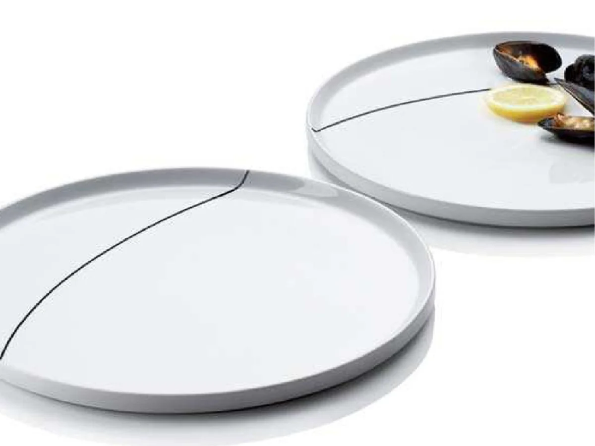 Audo Copenhagen Black Contour Piatti da portata - set di 2