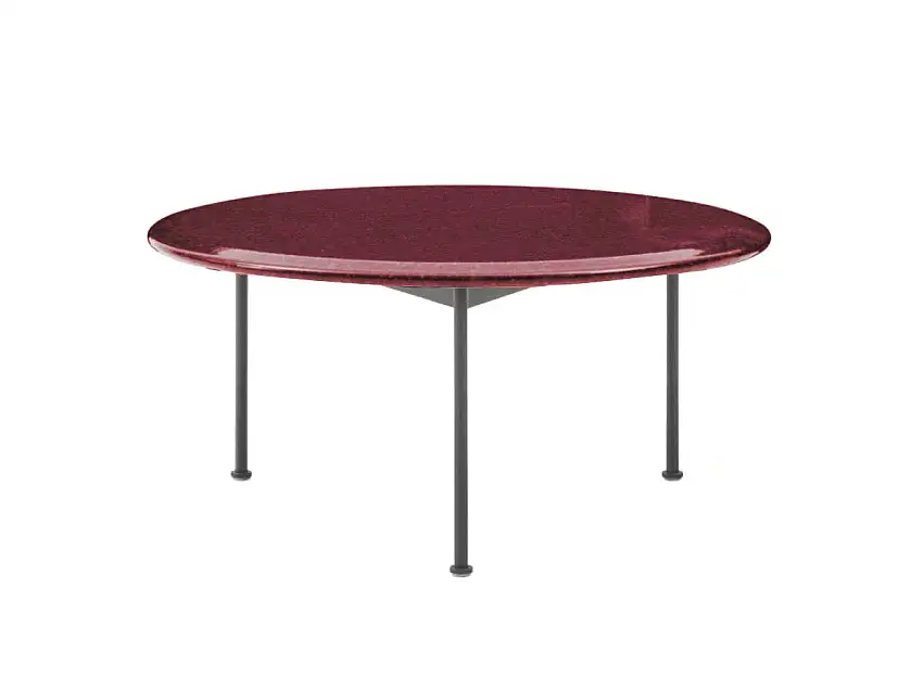B&B Italia Borea Tavolino Rotondo Ø 88 cm - Pietra Lavica Argilla
