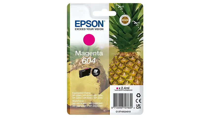 Epson 604 cartuccia d'inchiostro 1 pz Compatibile Resa standard Magenta cod. C13T10G34010