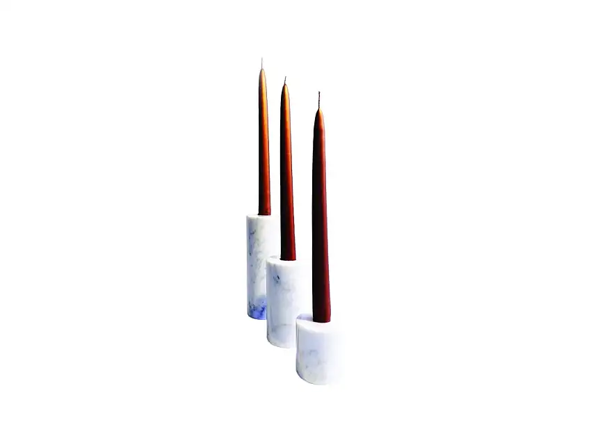 Vie Del Marmo Candelabri Set Di 3
