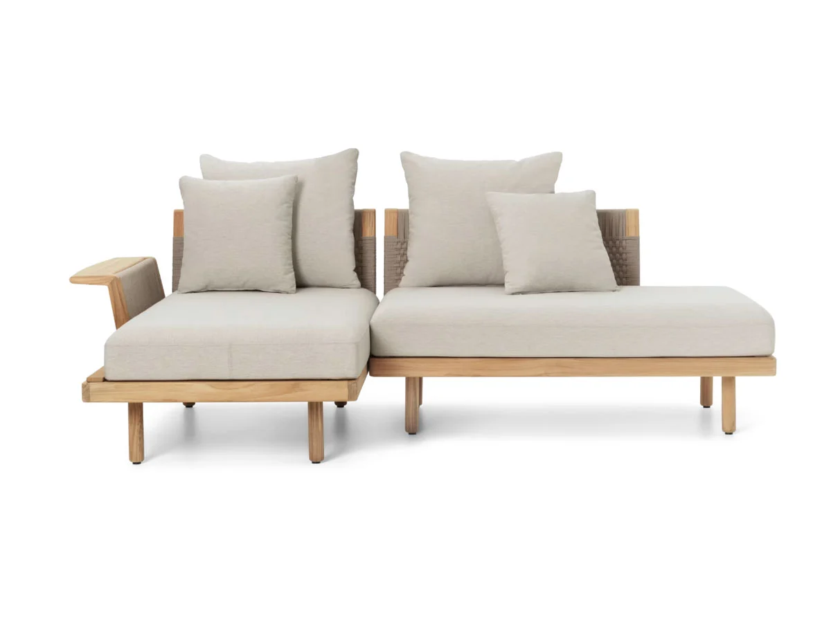 Carl Hansen & Søn Embrace Divano con Chaise Longue e Terminale Aperto - Outdoor