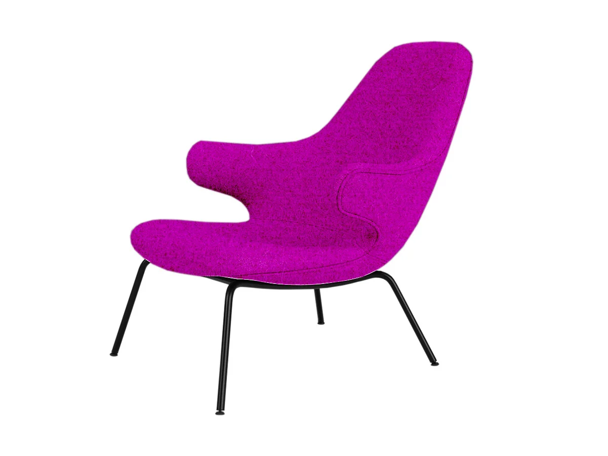 &Tradition Catch Lounge Chair JH14 - Divina 3 0666 / Nero Caldo Verniciato a Polvere