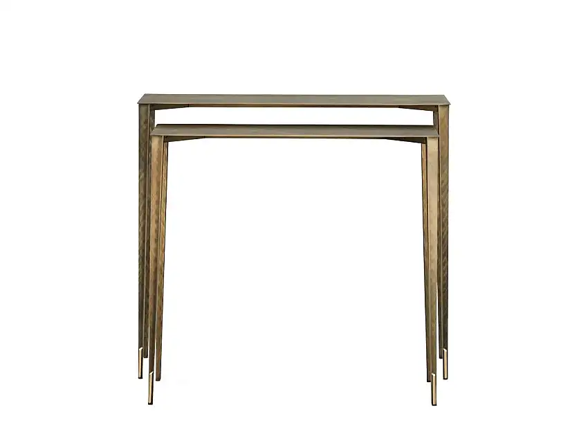Cattelan Italia Etoile Consolle 120 Set di 2 - Ottone Spazzolato