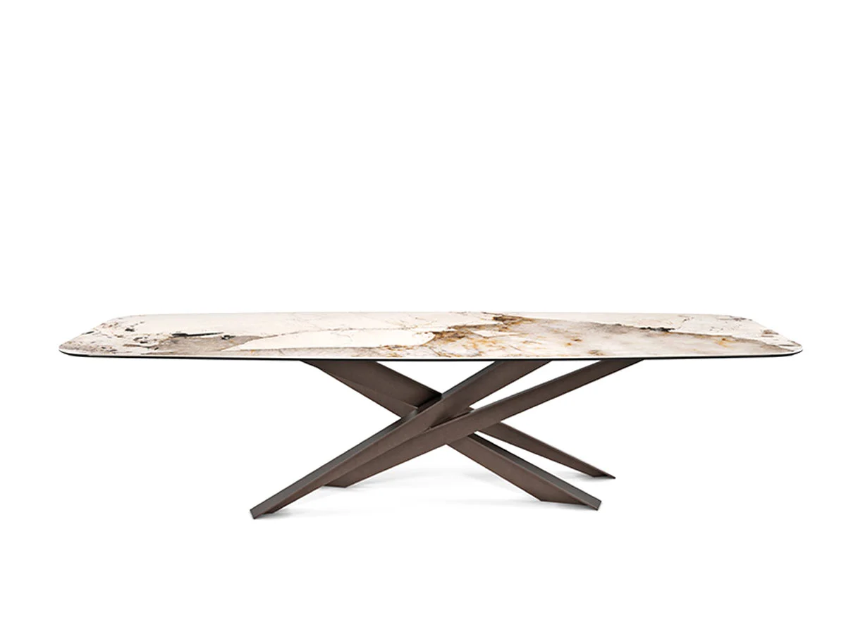 Cattelan Italia Lancer Keramik Tavolo - 240x120 sag. Corcovado / GFM18 Bronzo