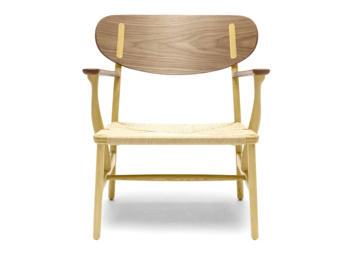 Carl Hansen & Søn CH22 Sedia - Corda Naturale - Rovere / Braccioli e Schienale Noce