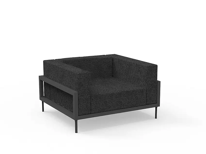 Talenti Cleo Soft Alu Poltrona - Graphite / Dark Grey
