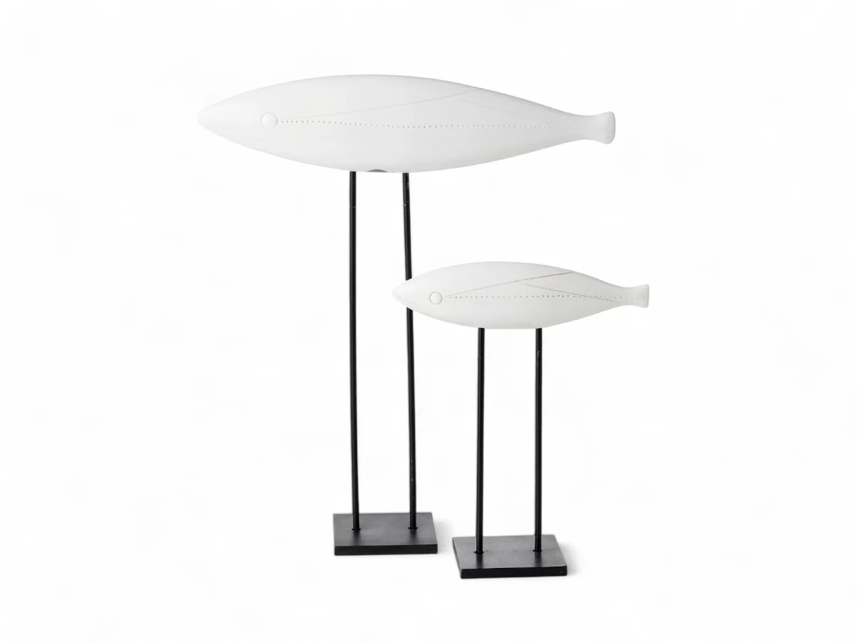 Bitossi Ceramiche Arkitectura Coppia di Pesci Oggetto Decorativo
