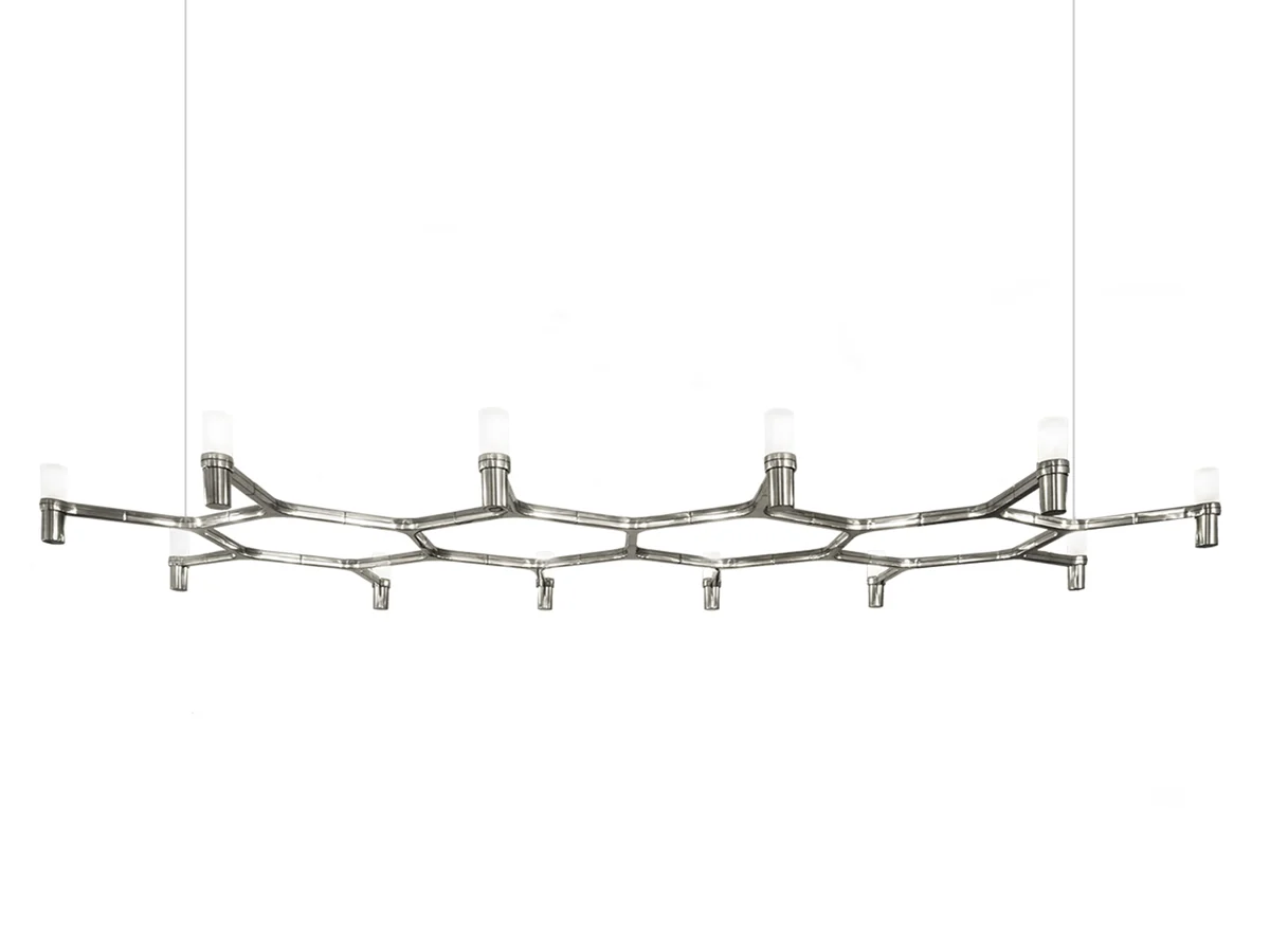 Nemo Crown Plana Major Lampada a Sospensione - Alluminio Lucido