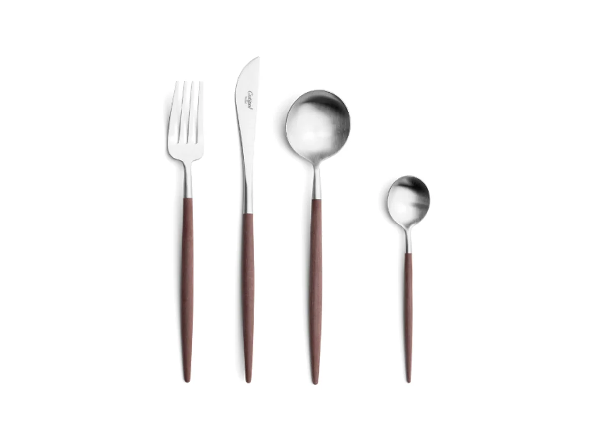 Cutipol Goa Brown Matte Steel Set - 24 pezzi