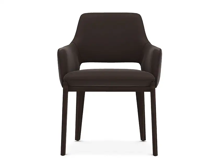 Molteni&C Devon Sedia con Braccioli - Pelle PD533 / Rovere Termo Trattato