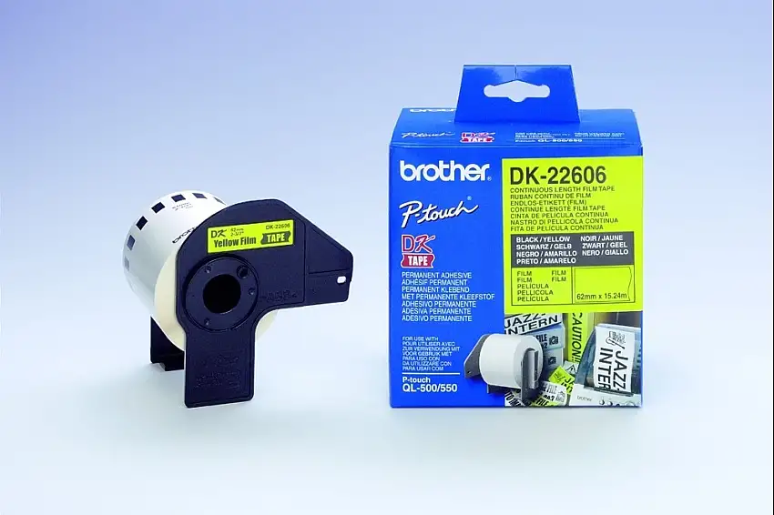 Brother DK-22606 nastro per etichettatrice Nero su giallo cod. DK-22606