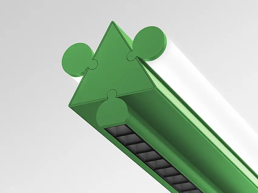 Artemide Dreispitz Lampada a Sospensione Orizzontale - 2 Diffused + 1 Controlled Emission 120