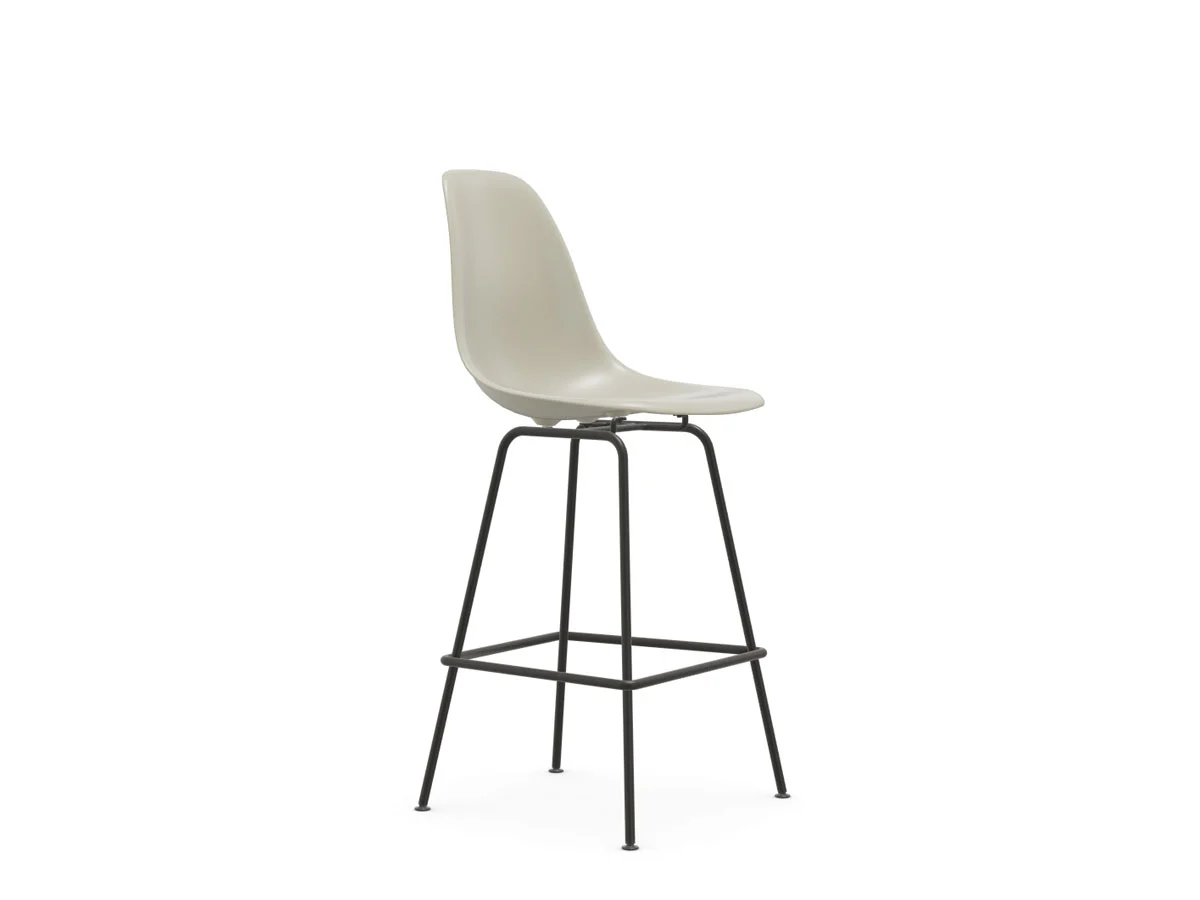 Vitra Eames Plastic Stool Medium RE - Sgabello Base Basic Dark