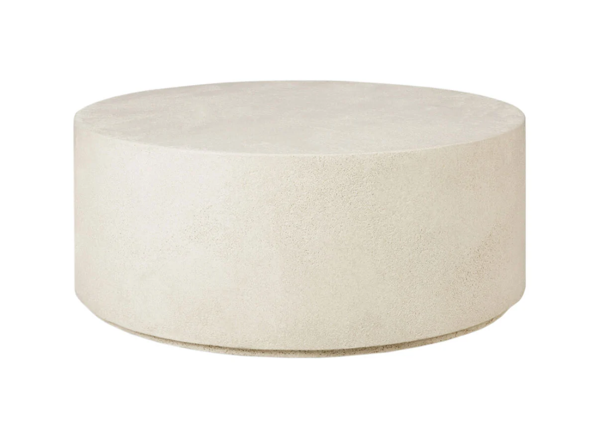 Ethnicraft Elements Tavolino Rotondo - Off White/ Ø. 80 cm