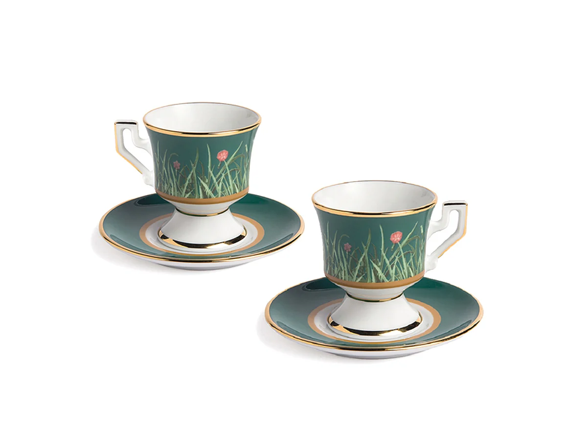 La DoubleJ Libellula Tazza e piattino da caffè - Set di 2