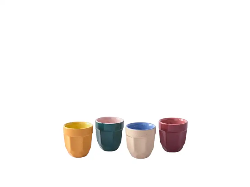 Pols Potten Espresso Multi-Colour Tazze - Set da 4