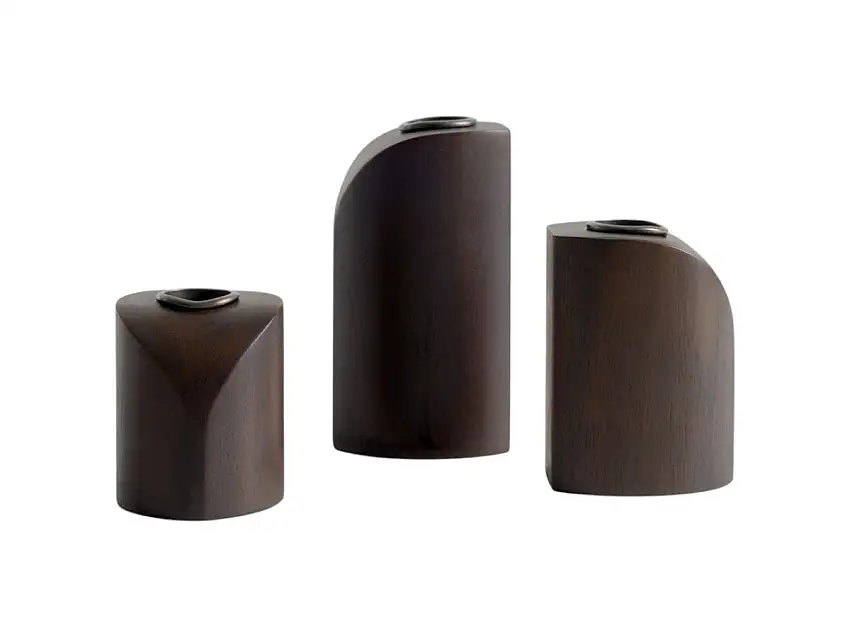 Ethnicraft Accessories PI Portacandele - Set da 3