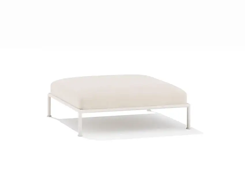 Fast Roè Pouf - Outdoor Bianco /Sunbrella Solids Pearl