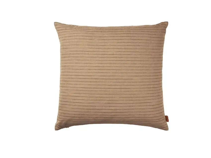 Ferm Living Lines Cuscino in cotone Marrone