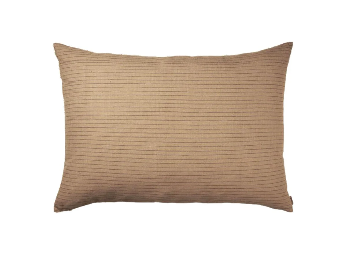 Ferm Living Lines Cuscino in cotone Marrone – Grande