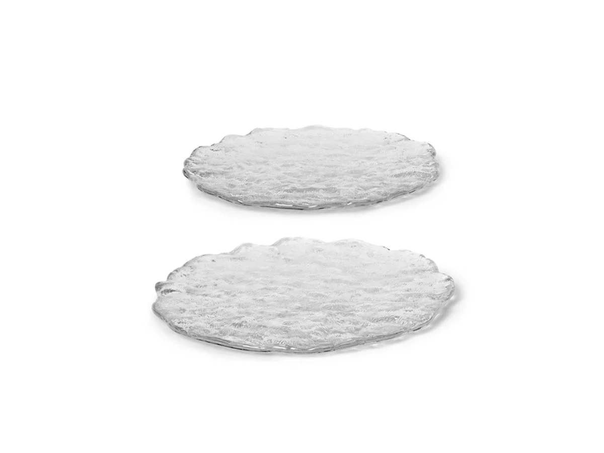 Ferm Living Momento Glass Stones Piatto - L - Set di 2