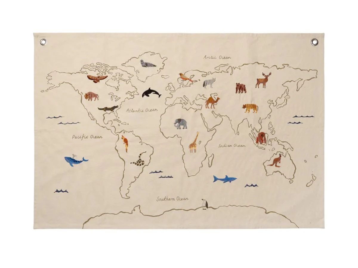 Ferm Living Mappamondo Tessile