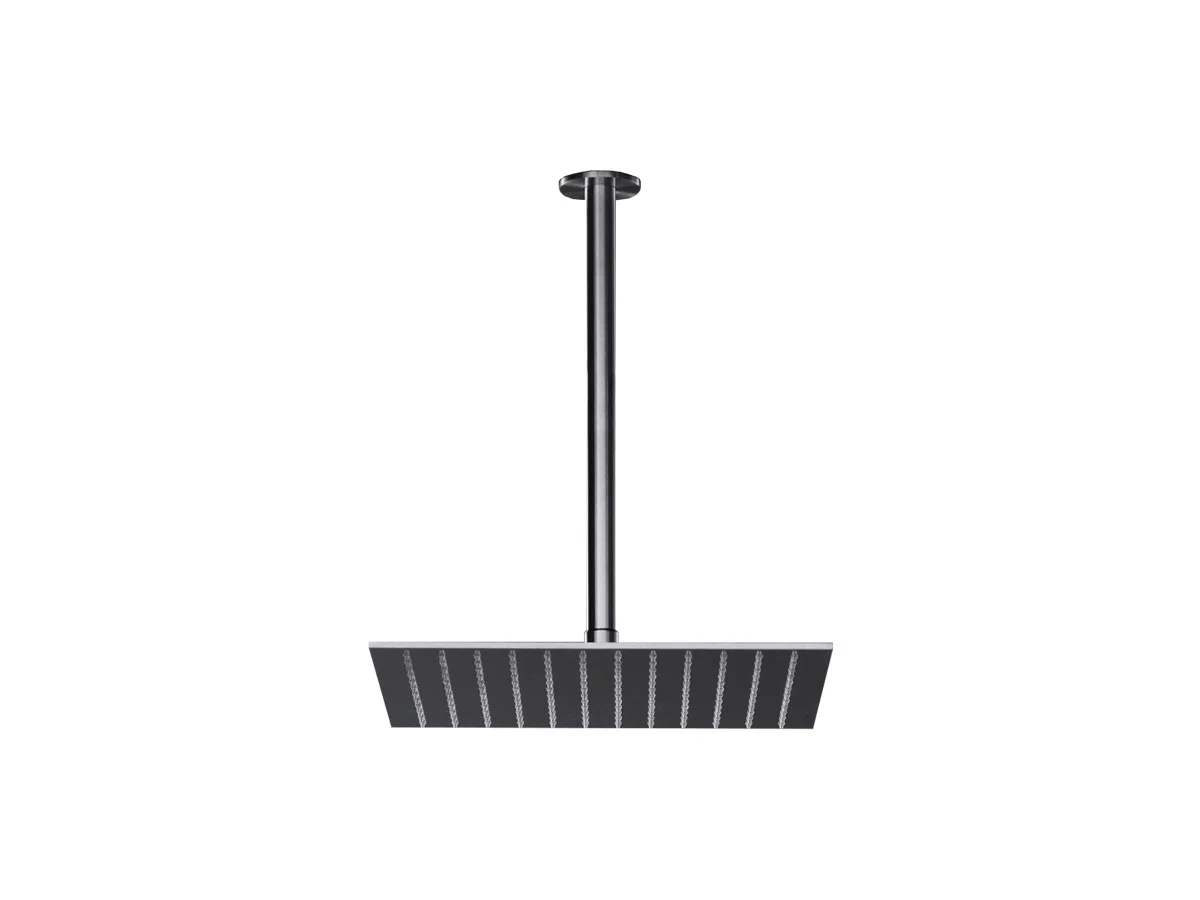 CEADESIGN FREE IDEAS 32 - Soffione Doccia Quadrato Regolabile con Braccio a Soffitto _ Inox Satinato