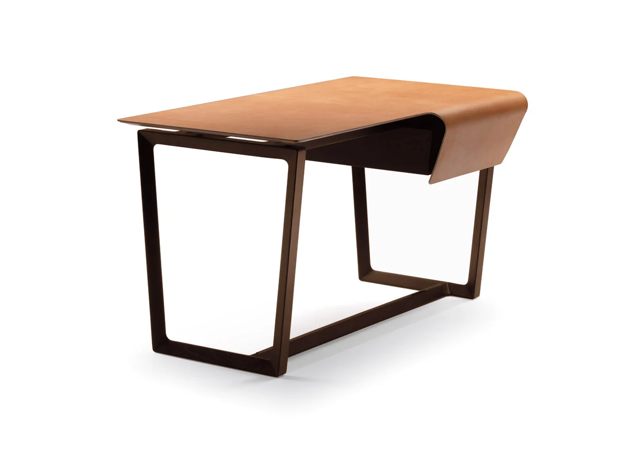 Poltrona Frau Fred Scrittoio Frassino tinto Moka/Cuoio Saddle Extra