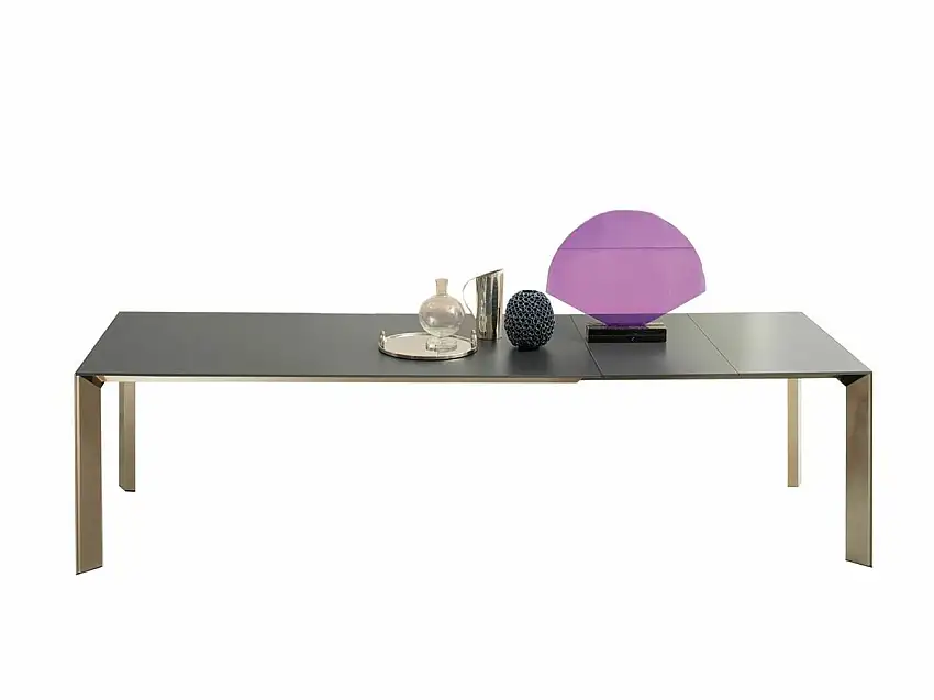 Bontempi Genio 20.30 Tavolo Allungabile – Ottone Anticato / Velvet Nero Opaco