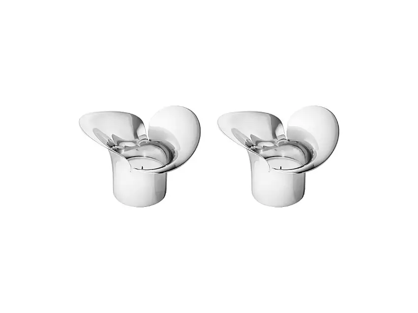 Georg Jensen Bloom Botanica Portacandele Tealight - Set da 2
