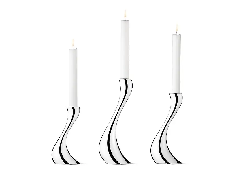 Georg Jensen Cobra Portacandele - Set da 3