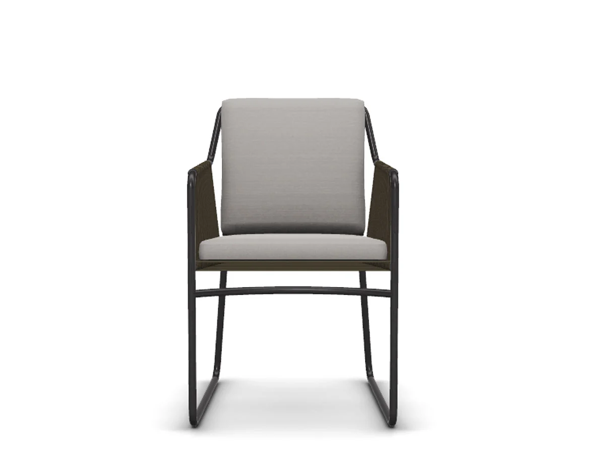Roda Harp 359 Poltroncina - Smoke / Corda Oliva / Shore S25