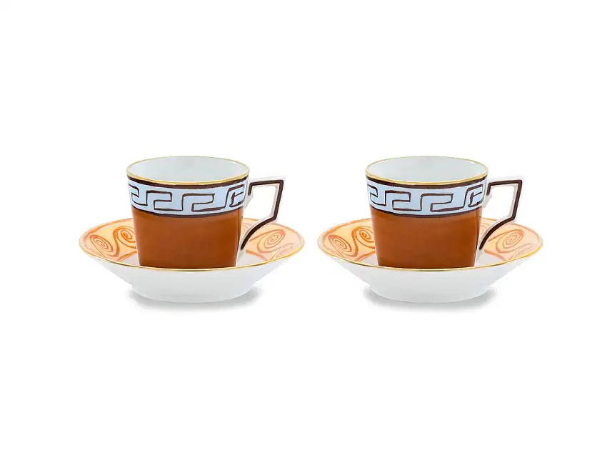 Ginori 1735 Il Viaggio di Nettuno Terracotta Servizio da Caffè per Due