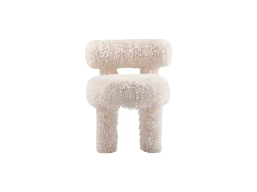 Noom Gropius Sedia CS1 Edizione Fluffy - Azur Cotonneux Faux Ivoire