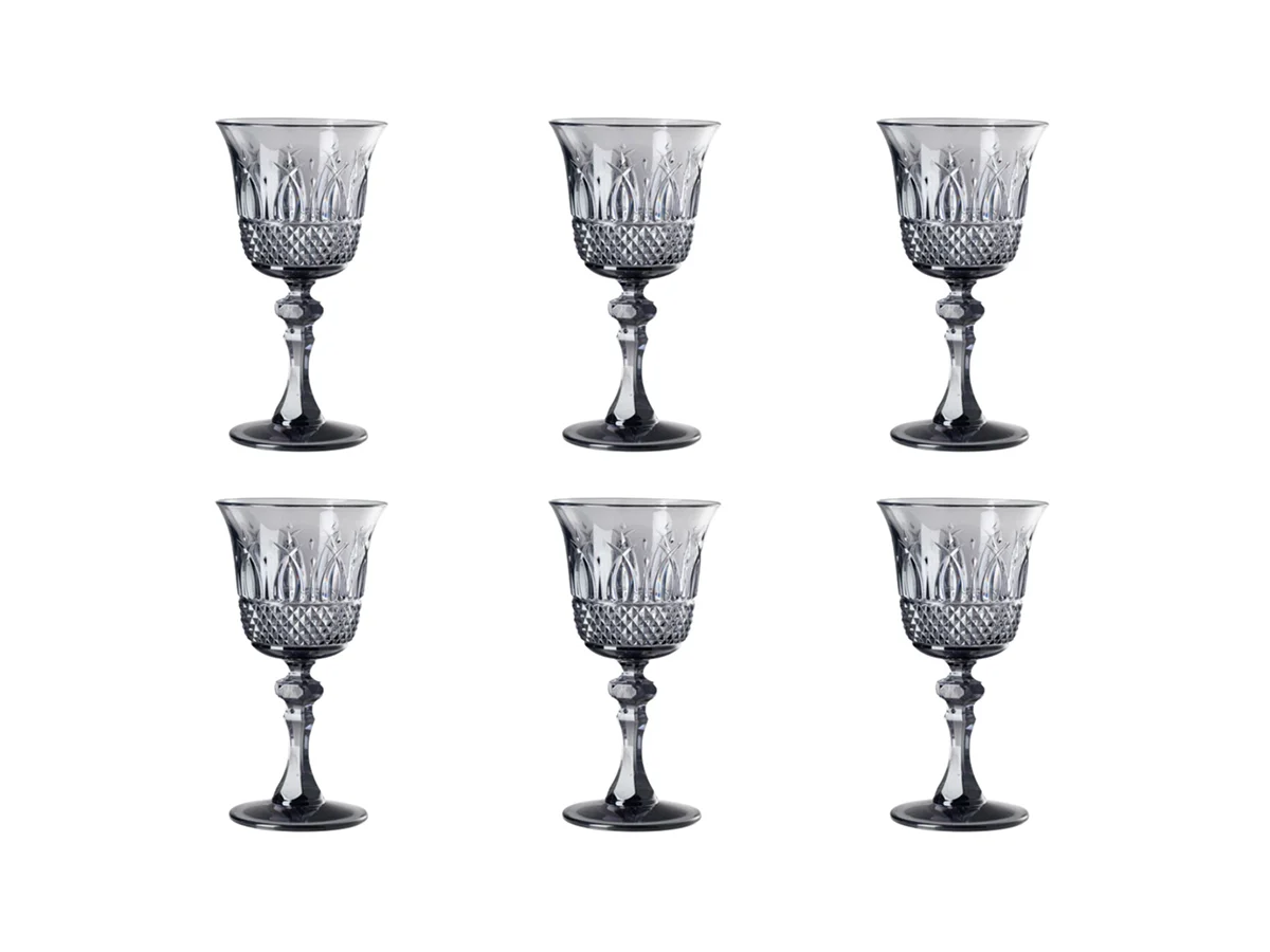 Marioluca Giusti Italia Set 6 Calici da Vino - Grigio
