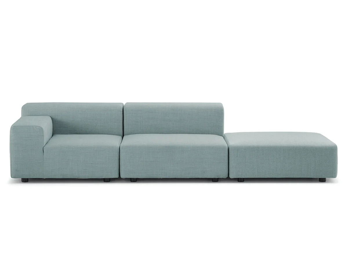 Kartell Plastics Outdoor Divano 2 Posti + Pouf - Sinistra