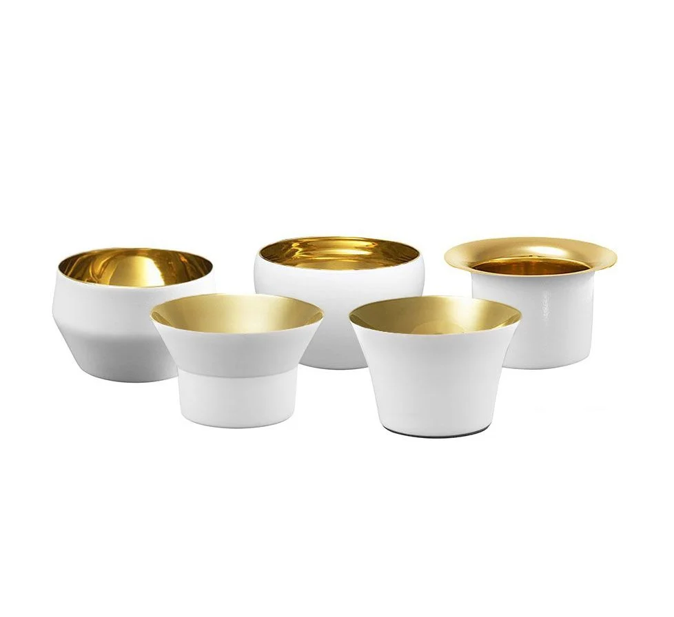 Skultuna Kin Tealights - Portacandele Set da 5