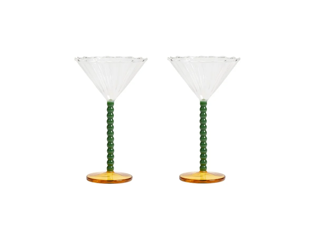 &Klevering Perle Coppe Set da 2 - Verde